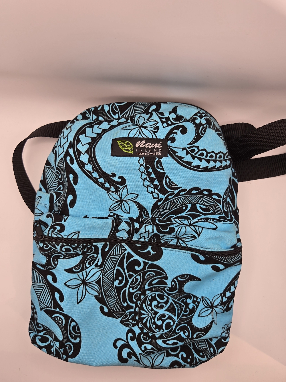 Small Maui Island Blue Floral Print Backpack